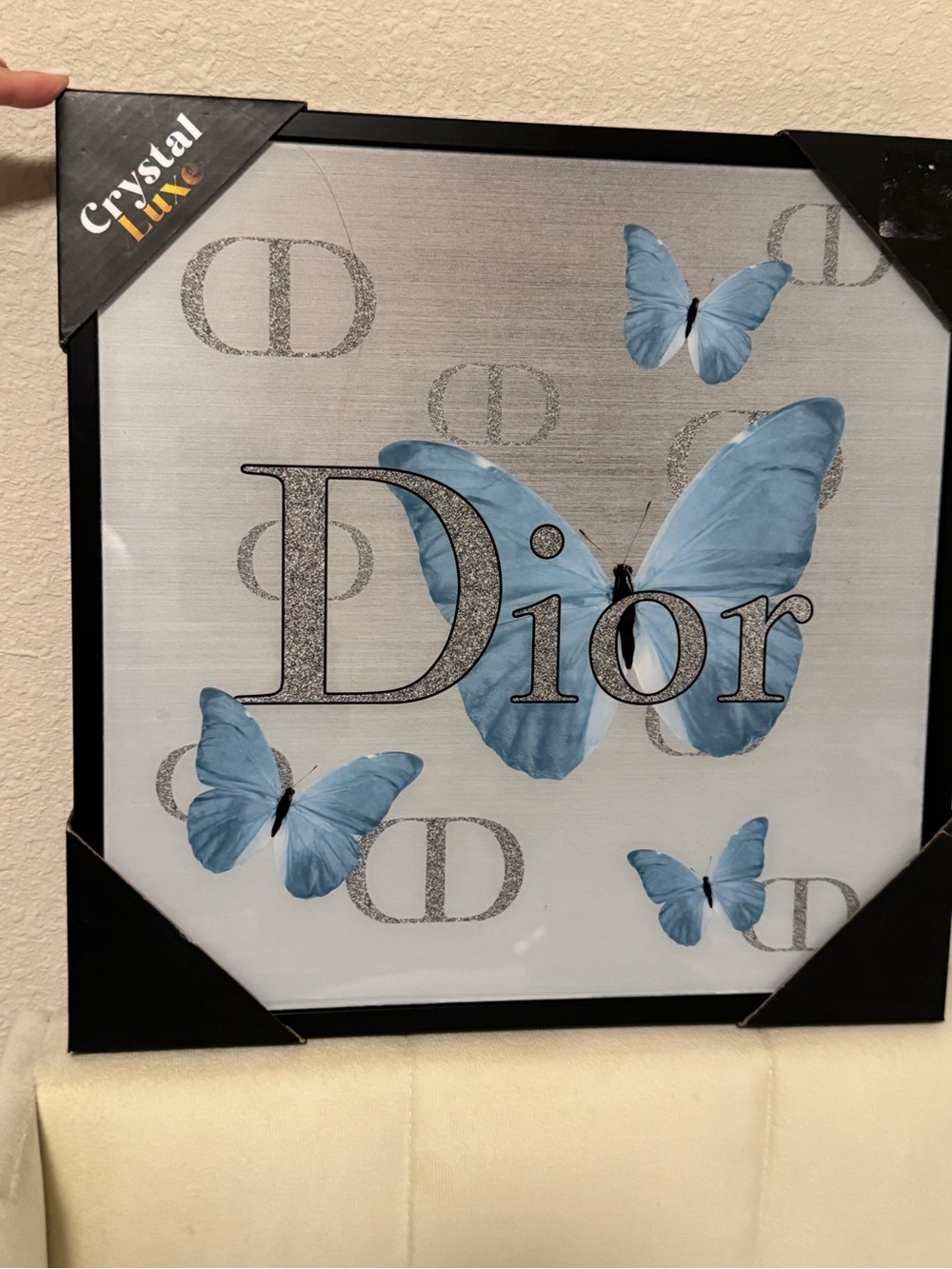 Dior Blue Butterfly Wall Art Print